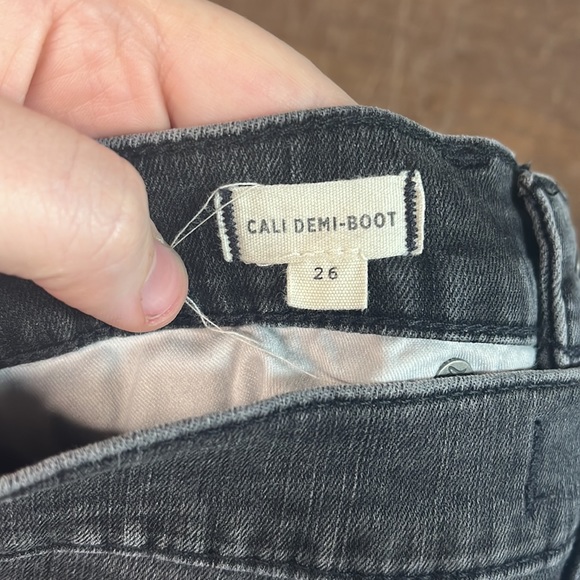 Madewell Black Gray Cali Demi Boot Button Fly Jean-26 - Picture 7 of 7